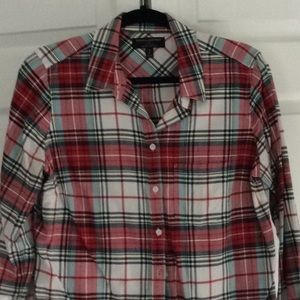 Red plaid Banana Republic shirt